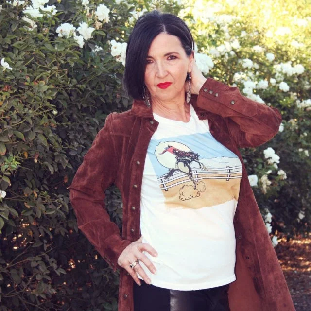 Original Cowgirl Clothing T-Shirts: Moonlight Cowboy-- Modern Contemporary Chic