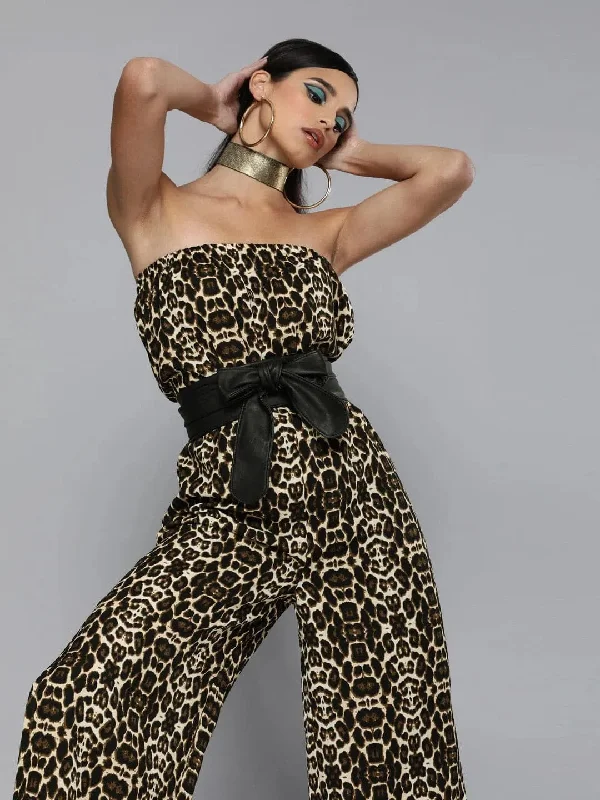Women Printed Black Jumpsuits & Sets Pleated jumpsuit, Elegant, Feminine, Chic