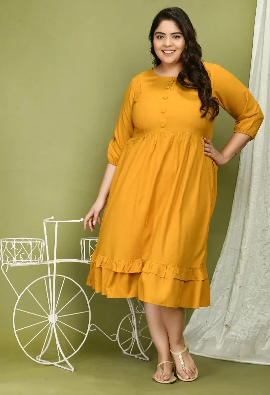 Women Solid Plus Size Mustard Jumpsuits & Sets Off-shoulder jumpsuit, Elegant, Party attire, Stylish