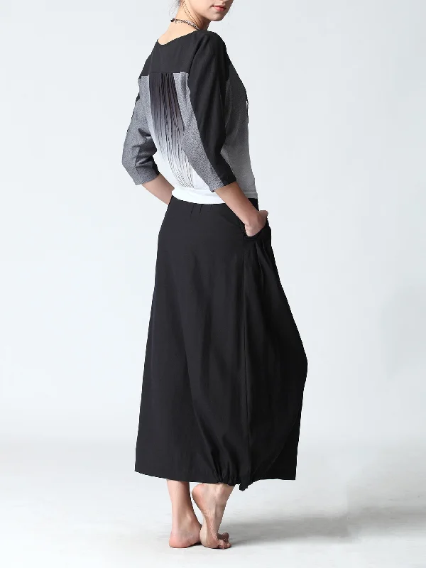 Dip-Dye T-Shirt-- Houndstooth Herringbone Solid