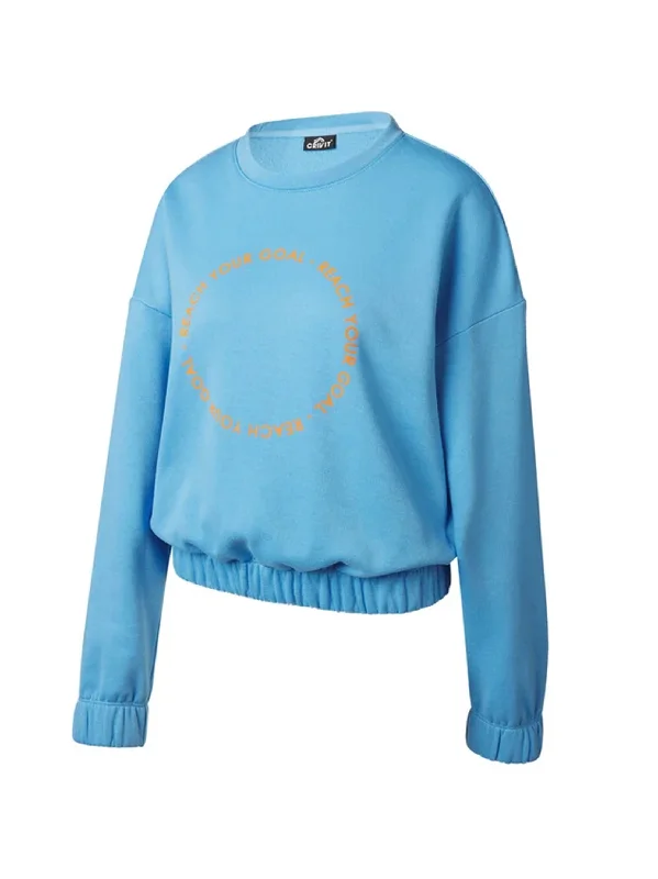 Women's Printed Sweatshirt,Blue Hoodie with Camouflage Military Edgy
