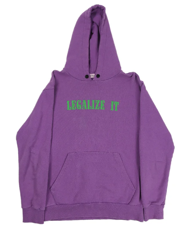 Legalize It Hoodie Hoodie with Hem Lace Feminine Delicate