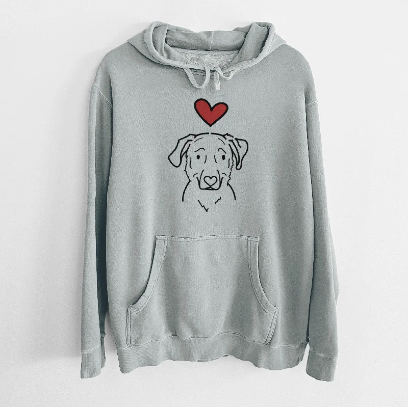 Love Always Golden Retriever Mix - Mitzi - Unisex Pigment Dyed Hoodie Hoodie with Hem Drawcord Adjustable Customizable