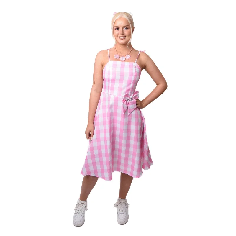 Pink Fashion Doll Summer Women Dress Tunics Sophisticated sleek