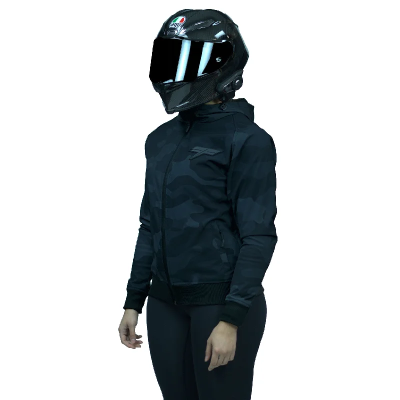 FORZA ENFORCER LADIES KEVLAR CAMO HOODIE Hoodie with Raglan Sleeves Sporty Comfortable