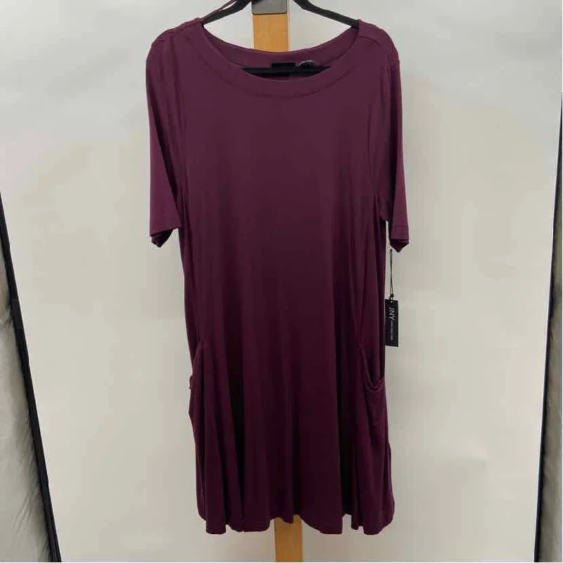 Jones New York Women's Size XL Purple Solid Dress Tunics Designer luxury
