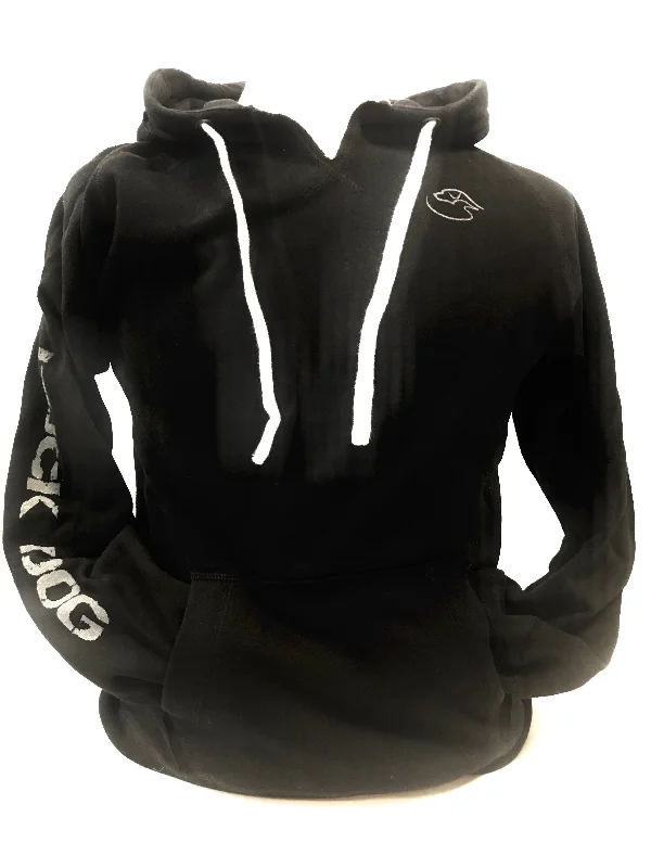 Ladies Hoodie - Black Duck Dog Logo Hoodie Jacket Zipper Layering