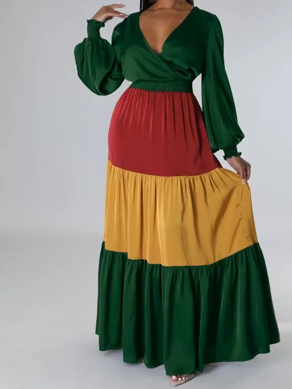 Women's Long Long Sleeve Tea Dresses XL 377530 Tunics Evening elegant