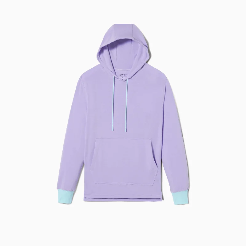 Lavender/Mint House Hoodie Hoodie with Hem Contrast Bold Stylish