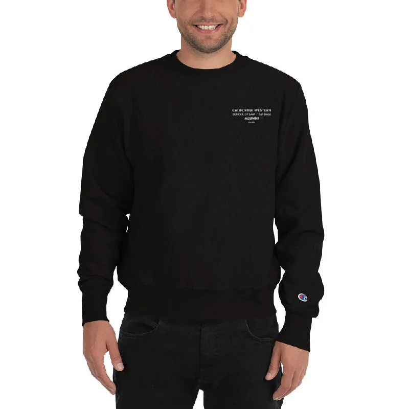 Embroidered Alumni Sweatshirt Hoodie with Toggle Buttons Decorative Unique