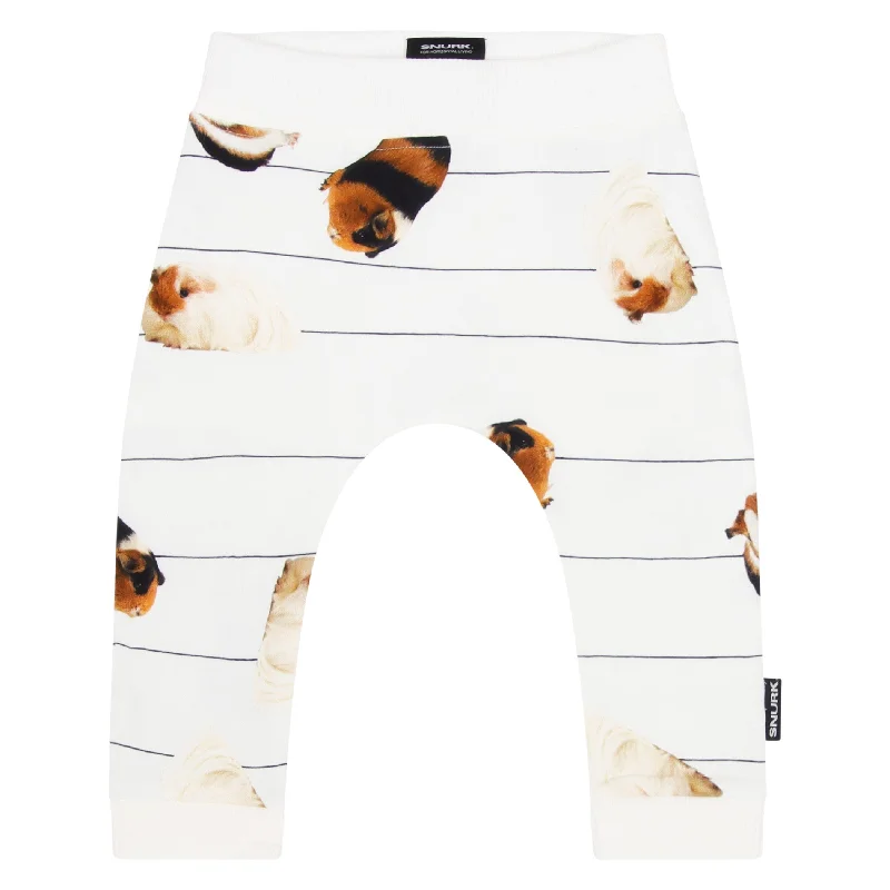 SNURK guinea pig white pants baby Lightweight Linen Pants