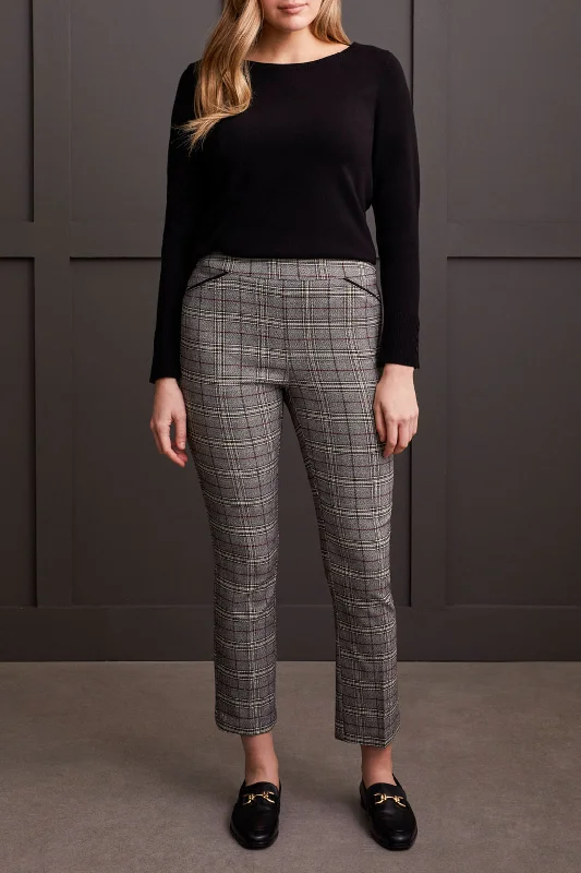 PULL ON ANKLE PANT - BORDEAUX Classic Straight Pants