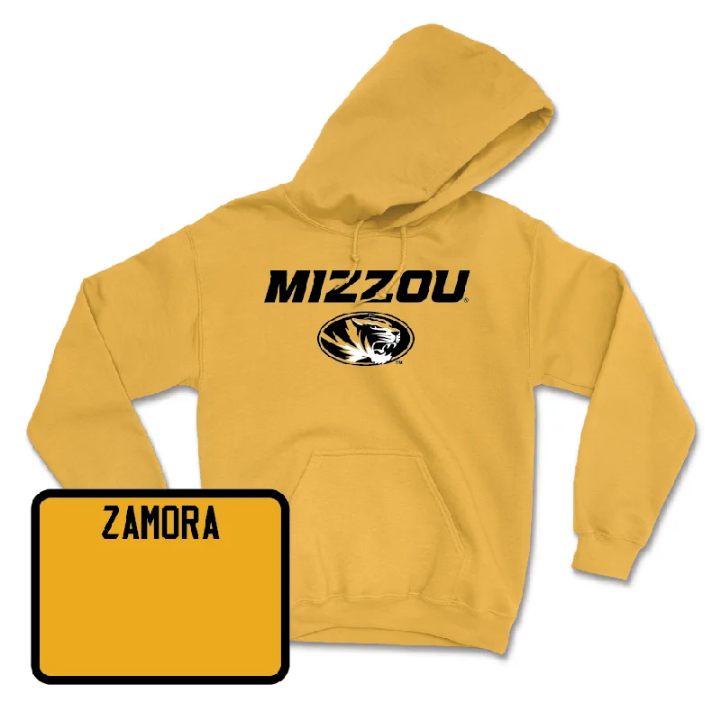 Gold Women's Golf Mizzou Hoodie - Jade Zamora Hoodie with Elastic Waist Stretchable Comfortable