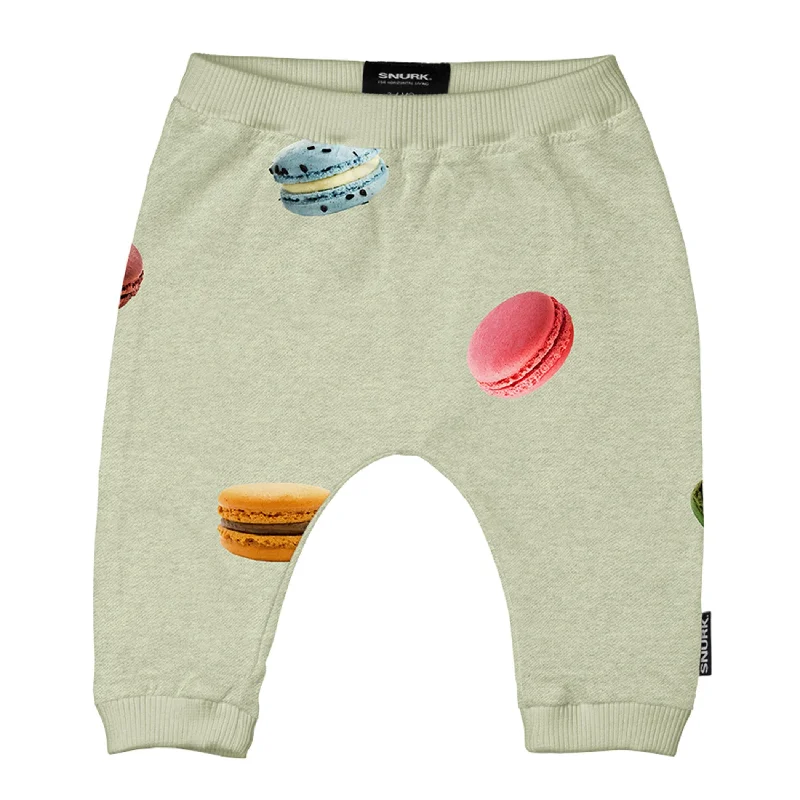 SNURK Macarons Green Pants Babies Elegant High-Waist Pants