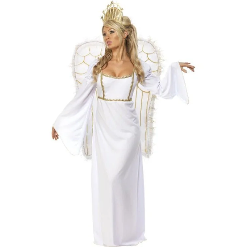 Angel Costume with Dress, Crown & Wings Tunics Ceremony elegant