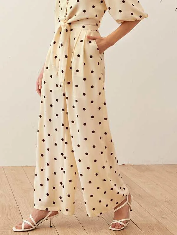 Fold Pleated Front Slant Pocket Palazzo Pants Modern Stretch Trousers