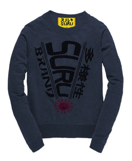 RUGGITO CREW NECK SWEATSHIRT Hoodie with Raw Hem Edgy Unfinished