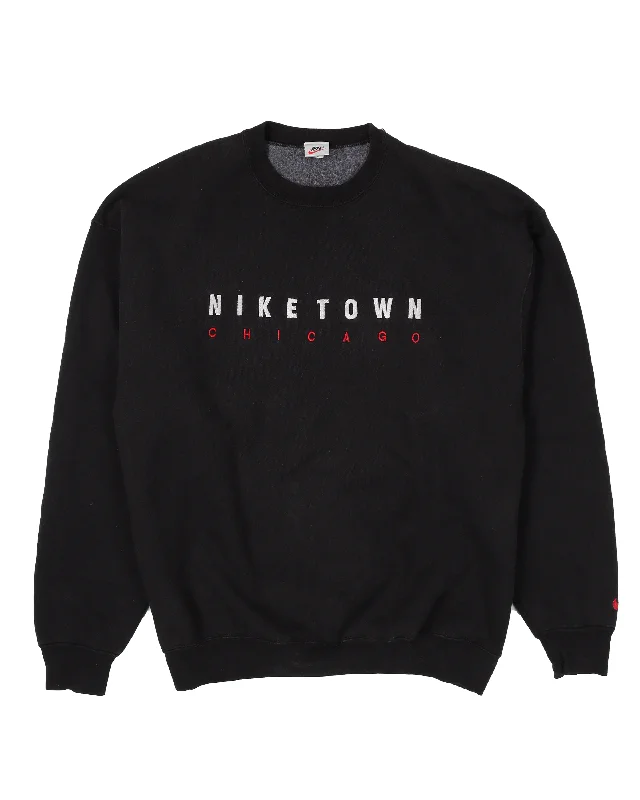"Niketown Chicago" Sweatshirt Hoodie with Ribbed Neckline Snug Warm