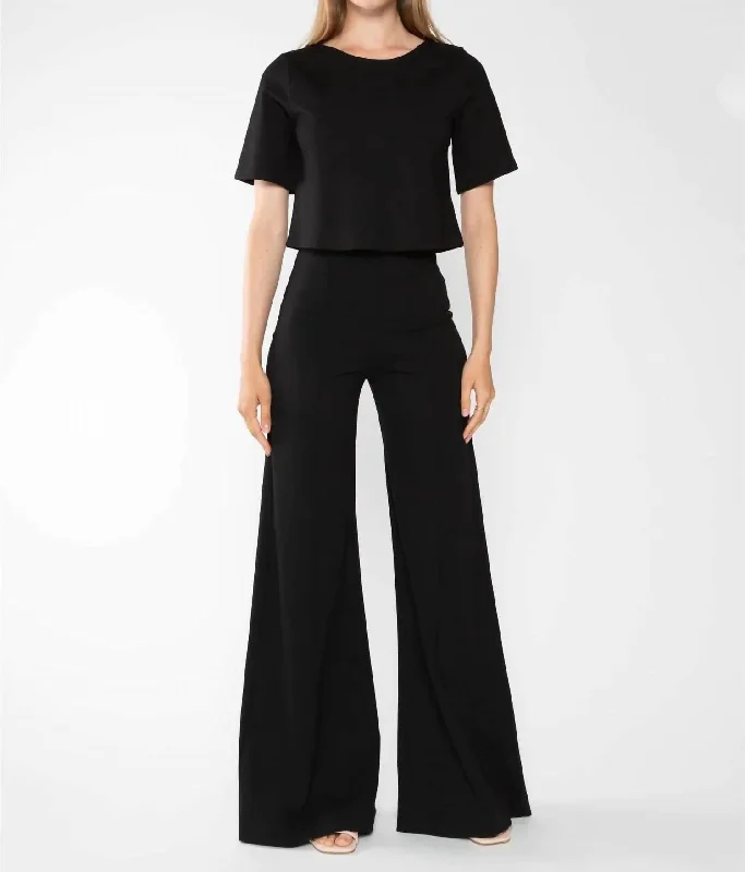 Wide Leg Pants In Black Modern Skinny Pants