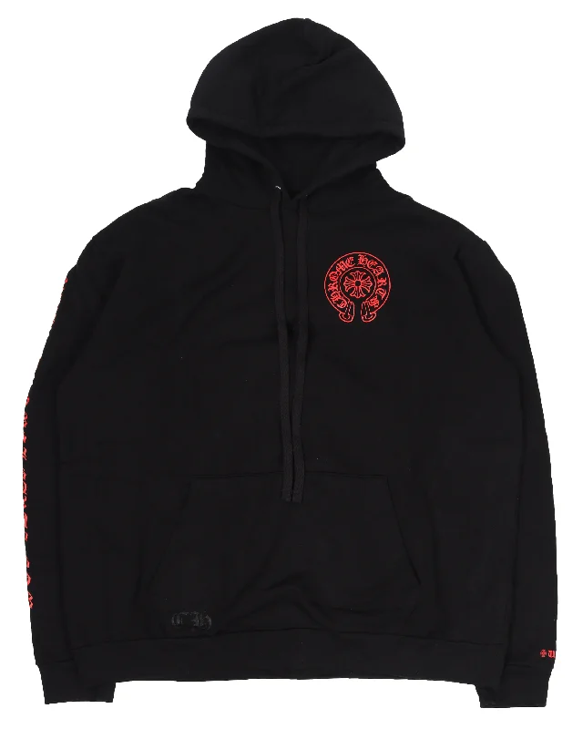 Horseshoe Hoodie Hoodie with Ribbed Cuffs Snug Fit Comfort