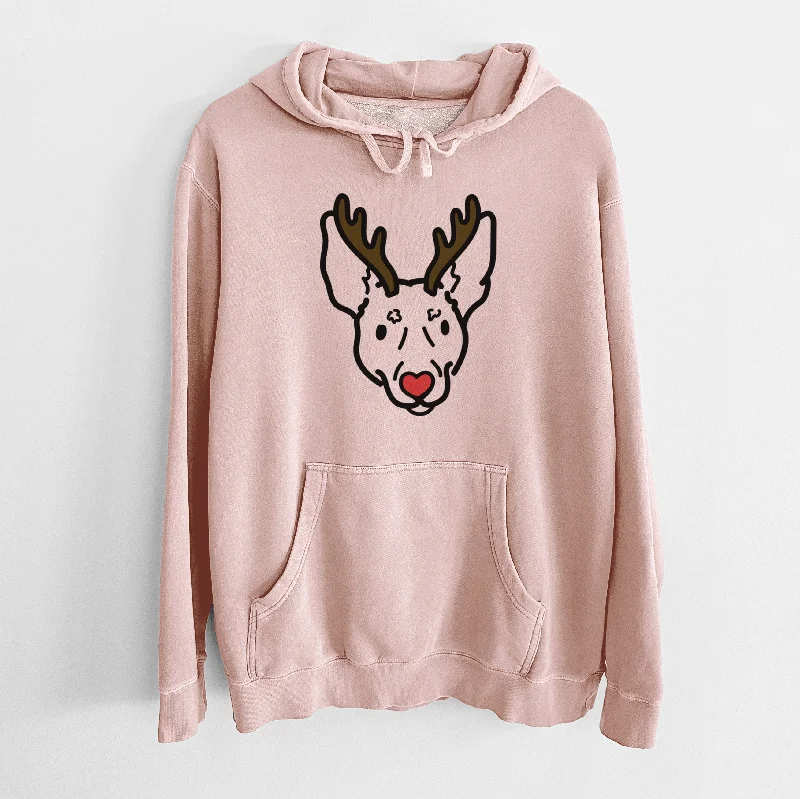 Red Nose Rat Terrier - Penny - Unisex Pigment Dyed Hoodie Hoodie with Tie-Dye Psychedelic Retro