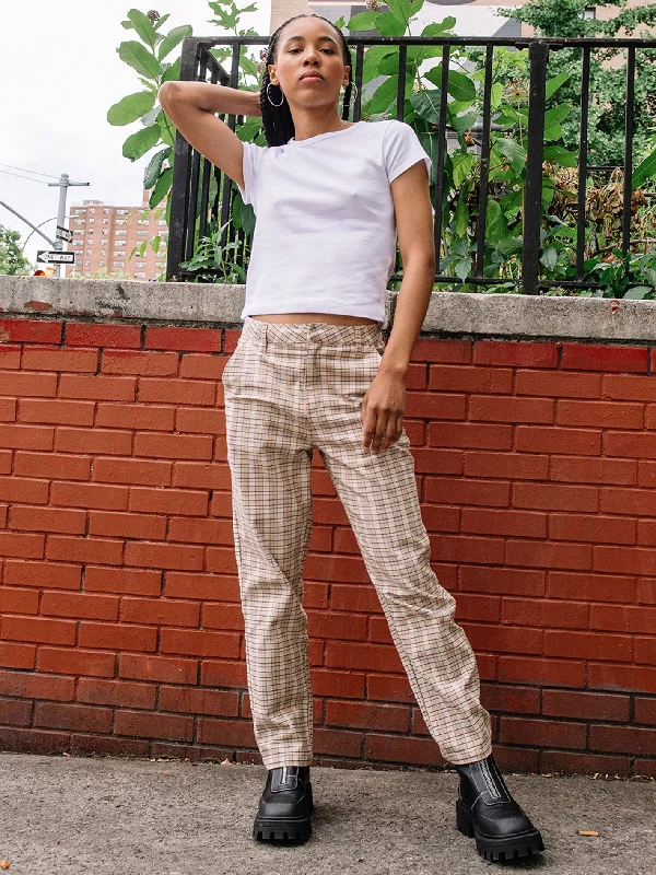 Frochickie High Rise Pants - Bronze Relaxed High-Waist Trousers