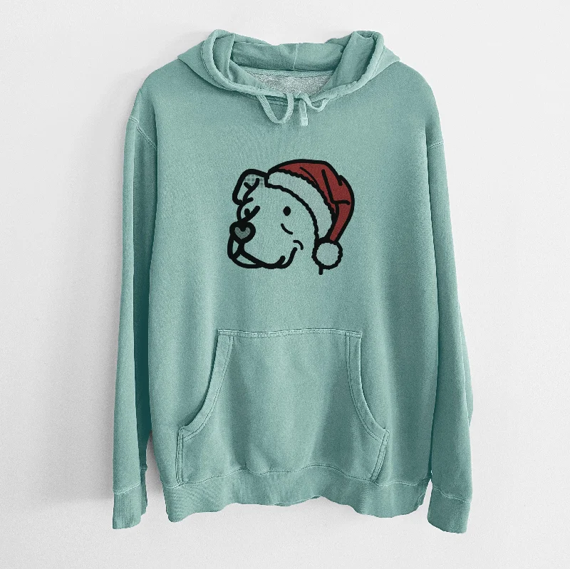 Jolly Pitbull Mix - Mr. Sir - Unisex Pigment Dyed Hoodie Hoodie with Ribbed Neckline Snug Warm