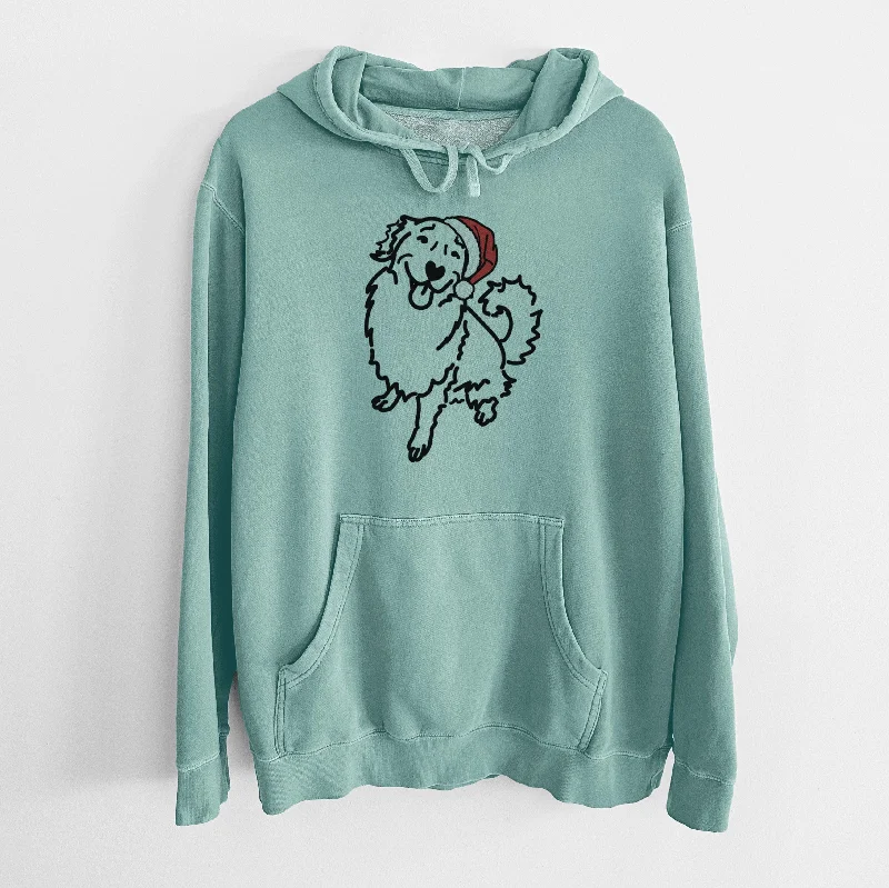Jolly Golden Retriever - Brinkley - Unisex Pigment Dyed Hoodie Hoodie with Button Placket Classic Preppy