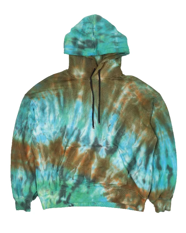 Tie-Dye Oversized Hoodie Hoodie with Hidden Zipper Minimalist Clean
