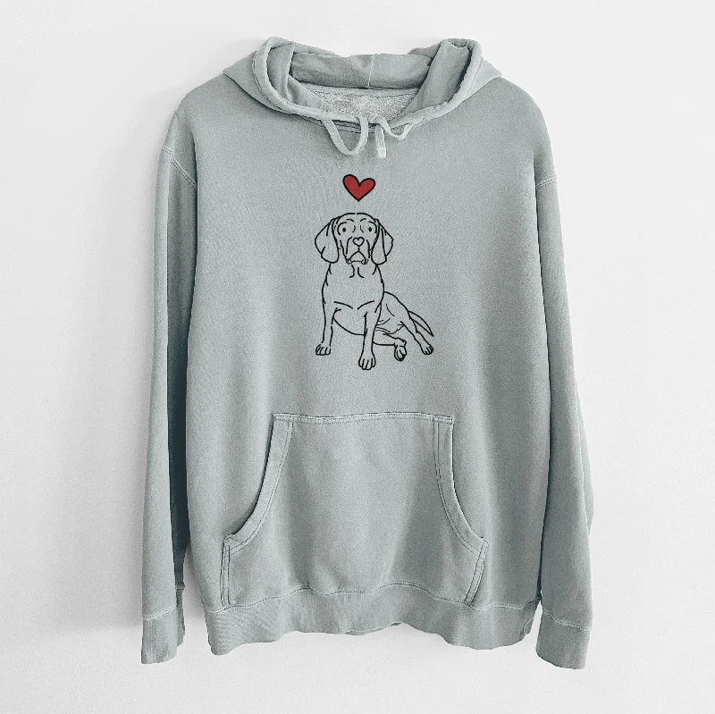 Love Always Puggle - Mayble - Unisex Pigment Dyed Hoodie Hoodie with Logo Branding Identity