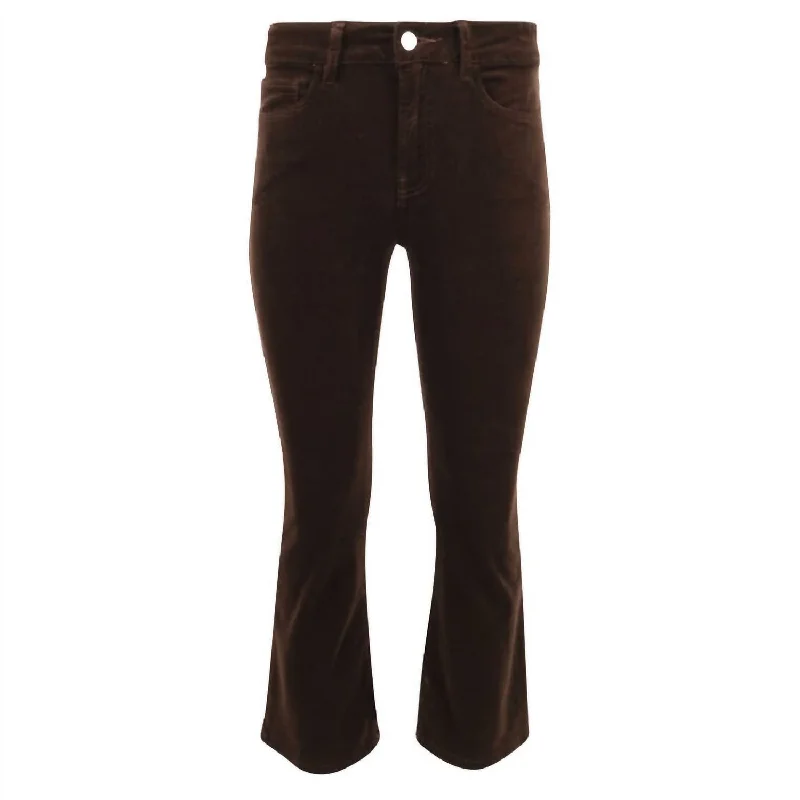 Women's Le Crop Mini Boot Pant In Espresso Cozy Full-Length Pants