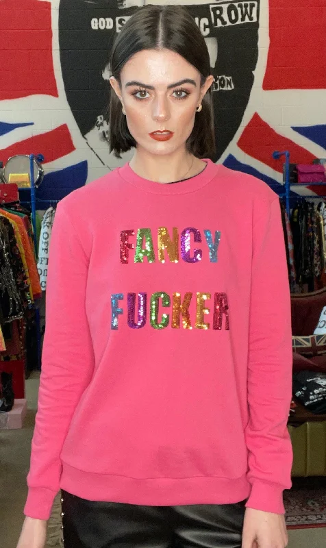 Any Old Iron Pink Fancy Fucker Sweatshirt Hoodie Jacket Zipper Layering
