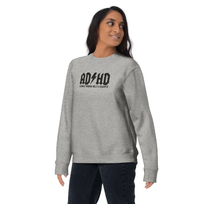 ADHD Asphalt Demon Hell's Disciple Sweatshirt Hoodie with Velcro Closure Adjustable Secure