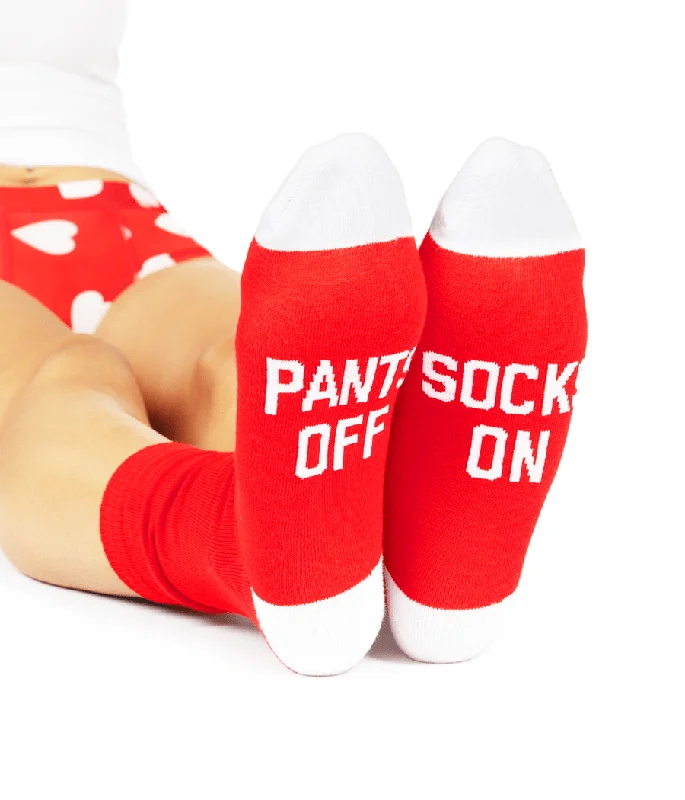 Women's All Socks, No Pants Socks (Fits Sizes 6-11W) Fashionable Button-Up Pants