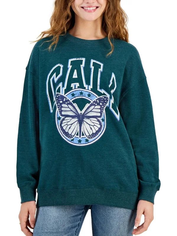 Women's Graphic Printed Sweatshirt,Dark Green Hoodie with Gradient Ombre Colorful