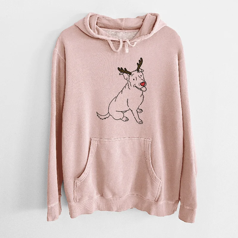 Red Nose Rottweiler Mix - Rocky - Unisex Pigment Dyed Hoodie Hoodie with Print Artistic Unique