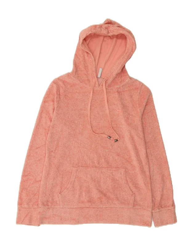 FISHBONE Womens Fleece Hoodie Jumper UK 6 XS Pink Cotton