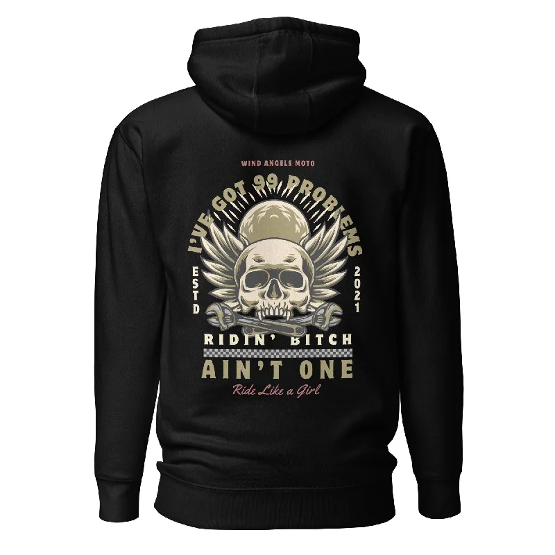 99 Problems Hoodie Hoodie with Slit Hem Functional Movement