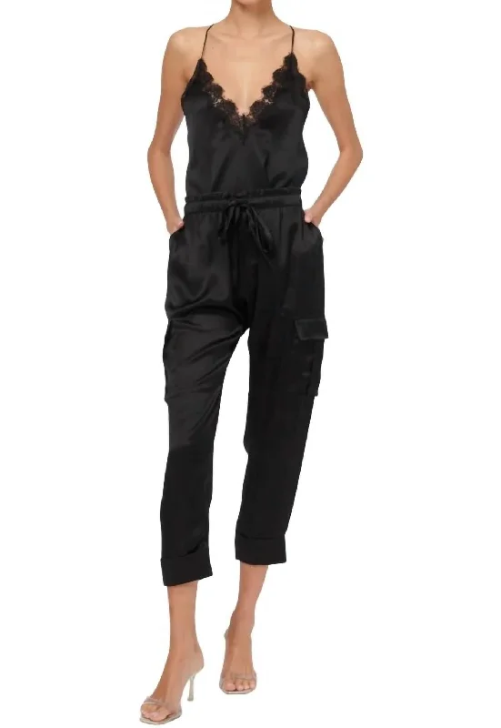 Carmen Cargo Pant In Black Casual Yoga Pants