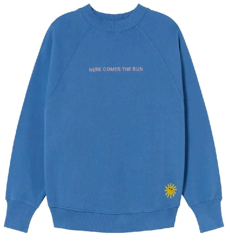 THINKING MU Here comes the sun fantine sweatshirt heritage blue women