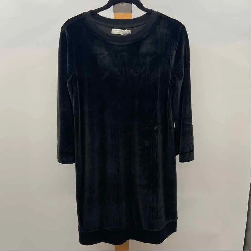 mododoc Women's Size XS Black Velvet Dress Tunics Stylish elegant