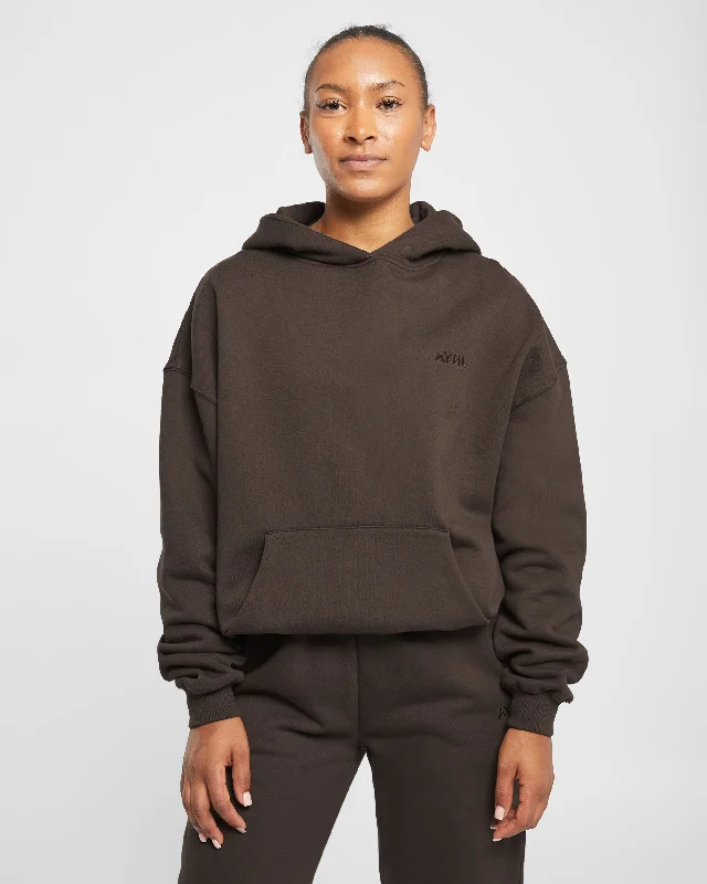 Premium Oversized Hoodie - Coffee Brown Hoodie with Earth Tones Natural Calm