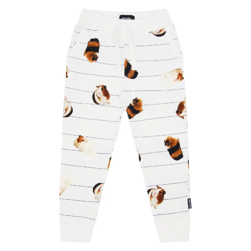 SNURK guinea pig white pants children Comfortable Cargo Pants