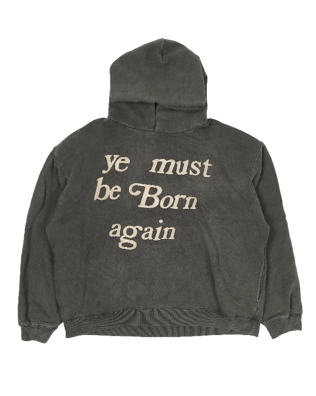 "Born Again" Hooded Sweatshirt (2019) Hoodie with Hem Embroidery Detailed Premium
