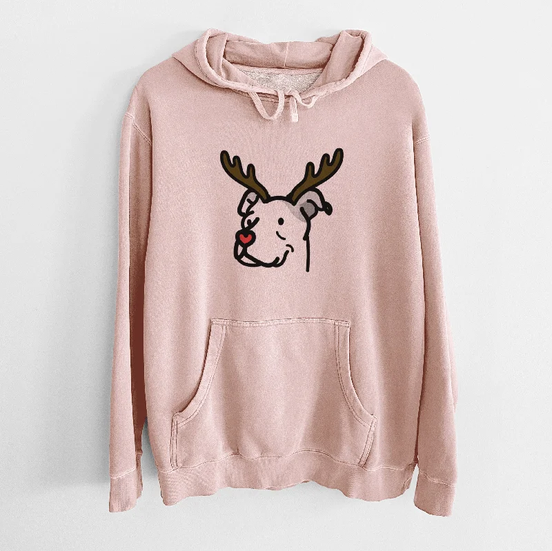 Red Nose Pitbull Mix - Mr. Sir - Unisex Pigment Dyed Hoodie Hoodie with Crew Neck Simple Timeless