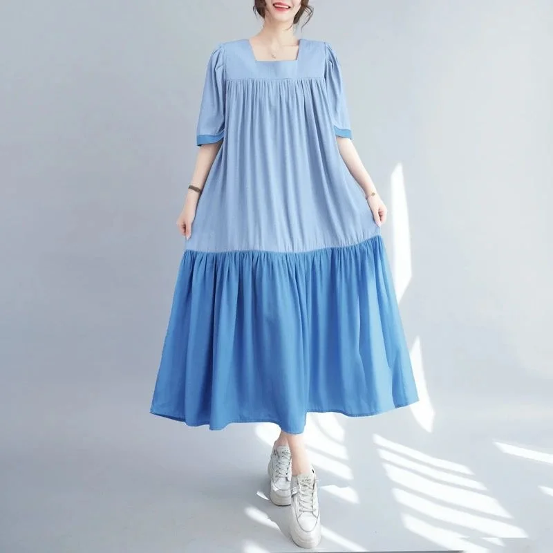 Women's bubble dress S4965093 Crew Neckline Casual