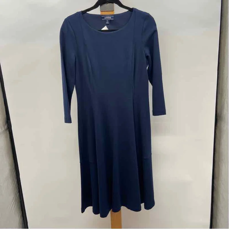 Lands' End Women's Size S Navy Solid Dress Tunics Prom sequined