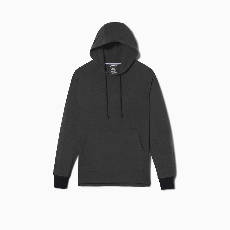 Gray/Black House Hoodie Hoodie with High-Low Hem Asymmetrical Trendy