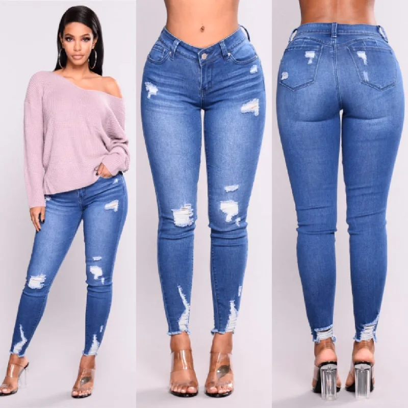 High waist stretch slim pencil feet pants Elegant Palazzo Trousers