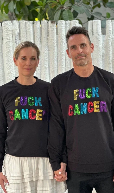 Any Old Iron Fuck Cancer Sweatshirt Hoodie with Zipper Versatile Modern